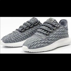 Gently used Gray Adidas Tubulars LE!